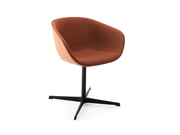 MAYA CR UP - With 4-spoke base tanned leather chair by SOFTLINE 1979 - view 2